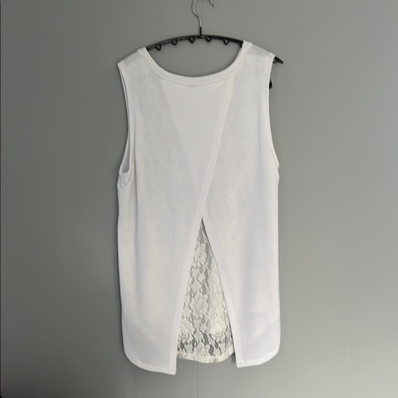White La Classe Couture  Asymmetrical Sleeveless Tank Top - Picture 4 of 5